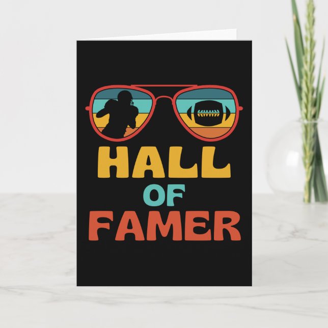 Football Hall Of Fame Retro American Football Card (Front)