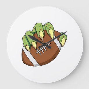 Football Halloween Design for a Football Fan Large Clock