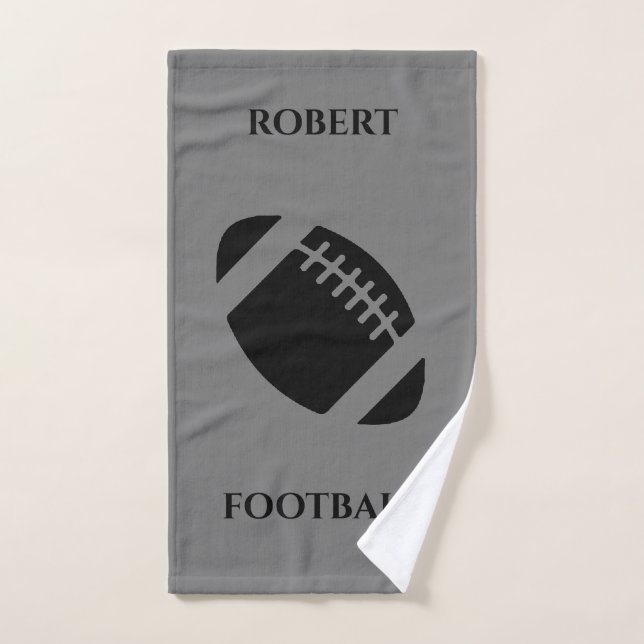 Football hand towel, personalised name. towel (Hand Towel)