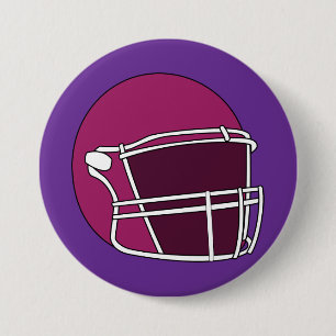 Football Helmet 7.5 Cm Round Badge
