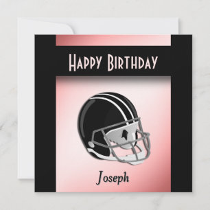 Football Helmet Birthday Party Invitation