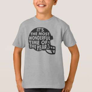 Football Helmet It's The Most Wonderfu Grey T-Shirt