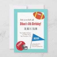Football Helmet Kids Birthday Party