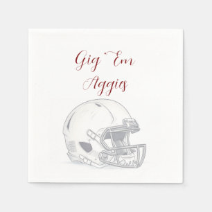 Football Helmet Personalise with your Team Napkin