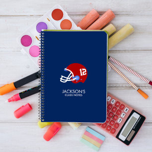 Football Helmet Spiral Notebook