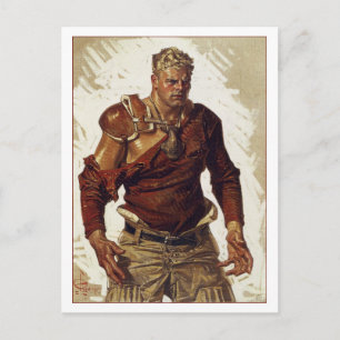 Football Hero by Leyendecker Postcard