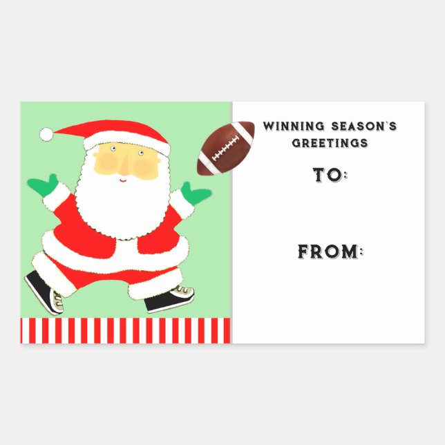 Football Holiday Gift Tags (Front)