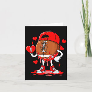 Football Ice Cream Valentine Dripng Game Day Men B Card