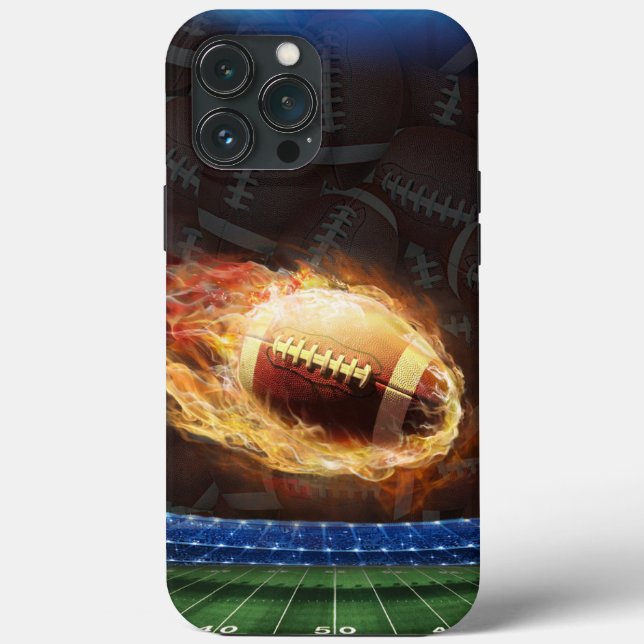 Football in Flames Case-Mate iPhone Case (Back)