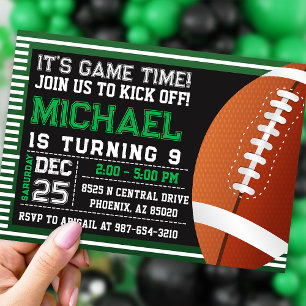 Football invitation, Football Birthday Invitation