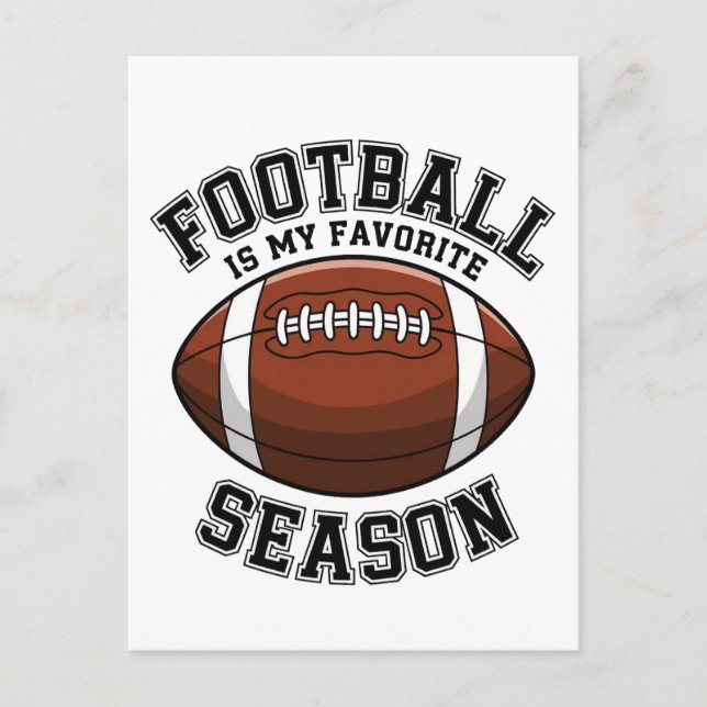 Football is my favourite season postcard (Front)