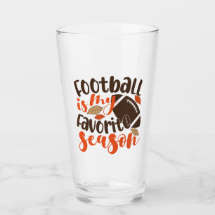 Football is My Favourite Sesaon Glass
