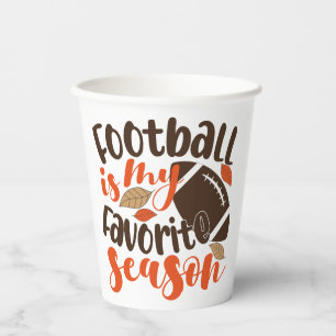 Football is My Favourite Sesaon Paper Cups