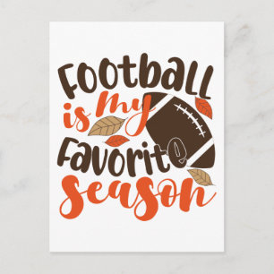 Football is My Favourite Sesaon Postcard