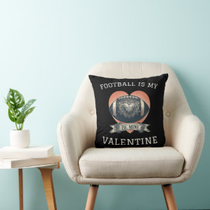 Football is My Valentine Cushion
