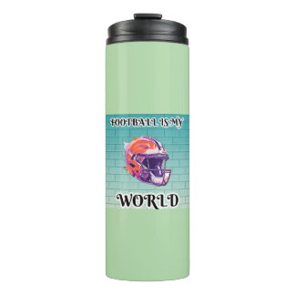 Football Is My World Thermal Tumbler