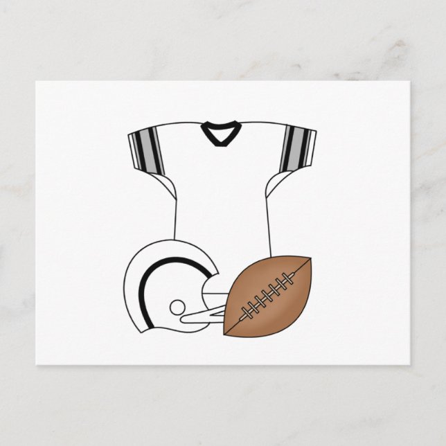 Football Jersey and Helmet Tshirts and Gifts Postcard (Front)