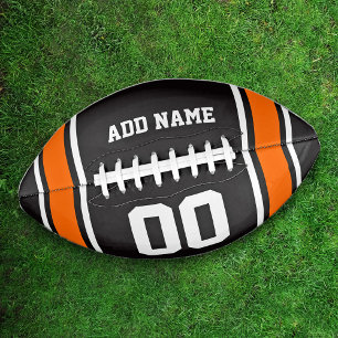 Football Jersey Black Orange Personalized