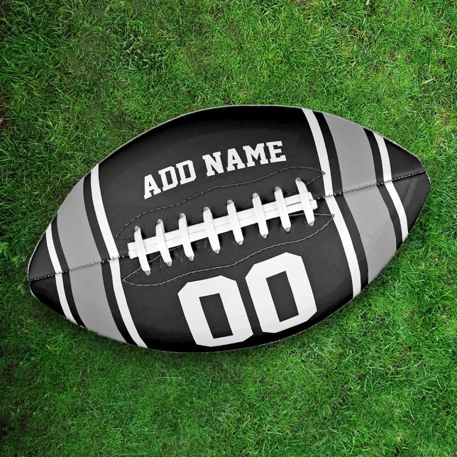 Football Jersey Black|Silver Personalized (Creator Uploaded)