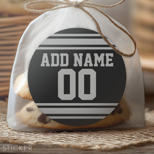 Football Jersey - Customise with Your Info Classic Round Sticker