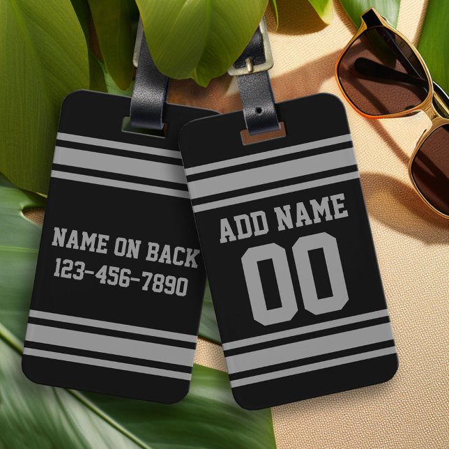 Football Jersey - Customise with Your Info Luggage Tag (Custom Sporty Design Luggage Tag)