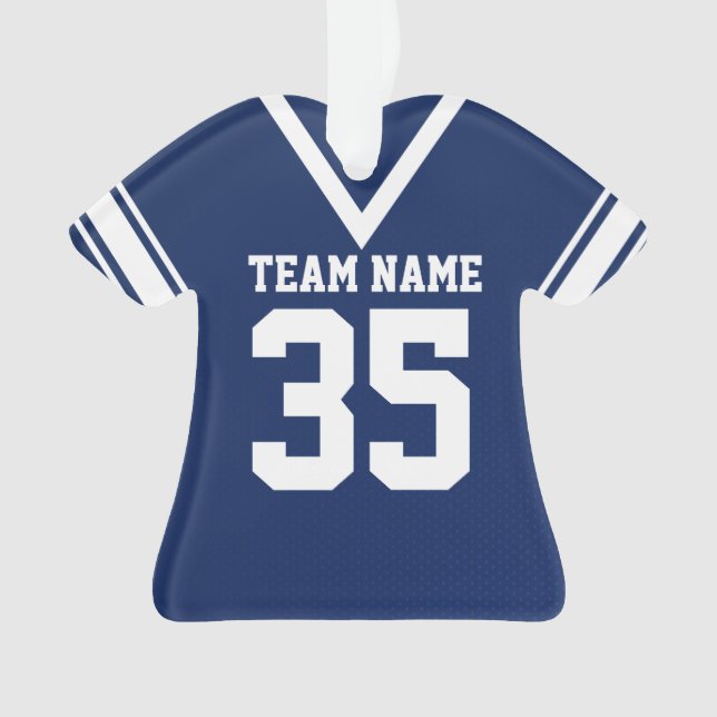 Football Jersey Dark Blue Uniform Ornament (Front)