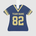 Football Jersey Navy Blue Gold Uniform with Photo