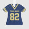 Football Jersey Navy Blue Gold Uniform with Photo
