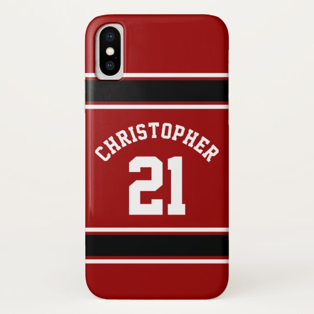 Football Jersey Novelty Personalised Name Case-Mate iPhone Case (Back)