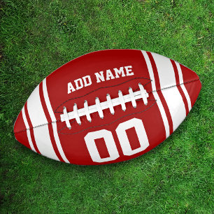 Football Jersey Red White Personalized