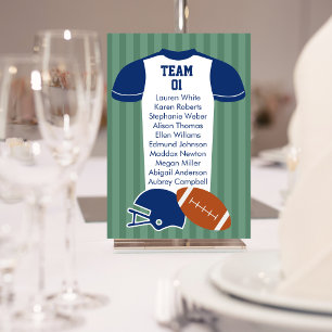 Football Jersey Sportsman Game Day Wedding Table Number