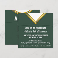 Football Jersey Themed Party Invite Template, LAX