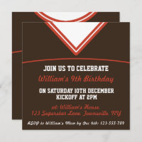 Football Jersey Themed Party Invite Template, LAX