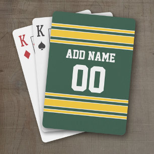 Football Jersey with Custom Name Number Playing Cards