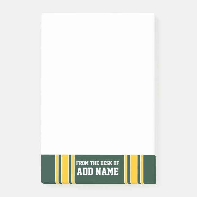 Football Jersey with Custom Name Number Post-it Notes (Front)