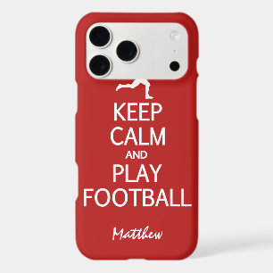Football Keep Calm custom name & colour phone case