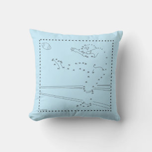Football Kicker Connect The Dots Cushion