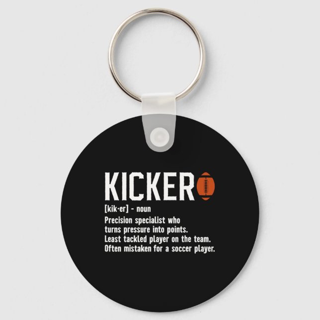 Football Kicker Definition Kicker Football Placeki Key Ring (Front)