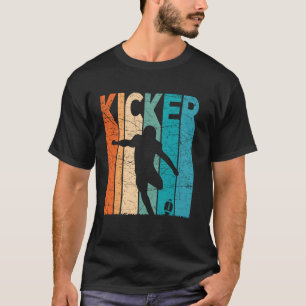 Football Kicker Vintage Football Player Retro Plac T-Shirt