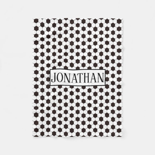 Football Kids Soccer pattern Footballer birthday Fleece Blanket (Front)