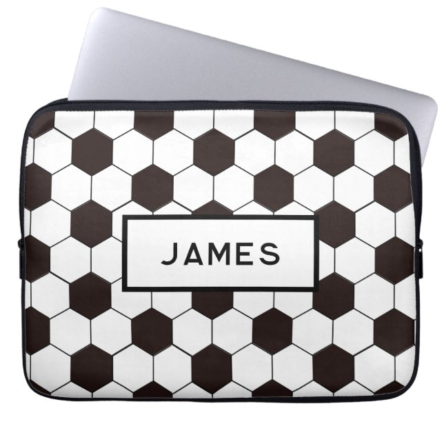 Football Kids Soccer pattern Footballer birthday Laptop Sleeve (Front)