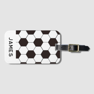 Football Kids Soccer pattern Footballer birthday Luggage Tag