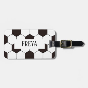 Football Kids Soccer pattern Footballer birthday Luggage Tag