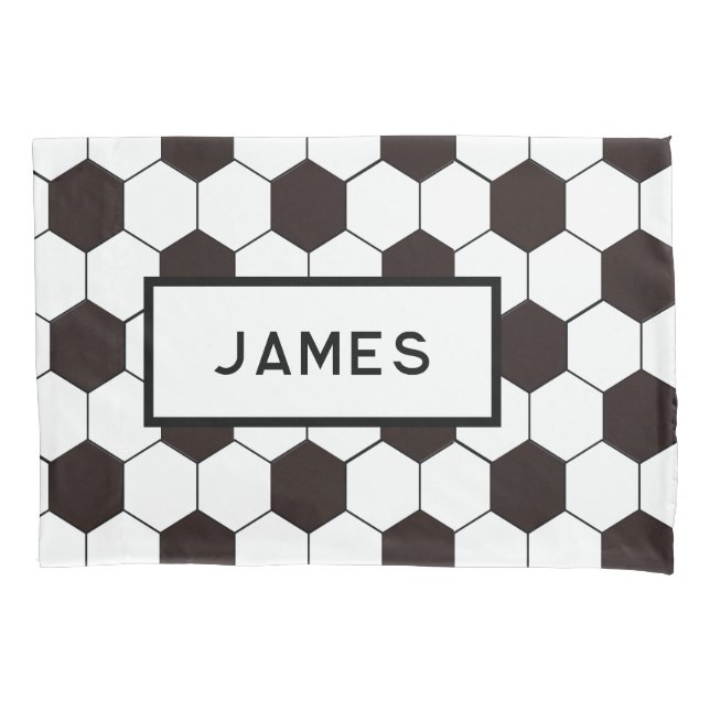 Football Kids Soccer pattern Footballer birthday Pillowcase (Front)