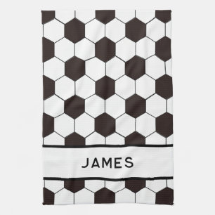 Football Kids Soccer pattern Footballer birthday Tea Towel