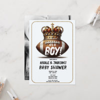 Football King Gold Crown Photo Baby Shower