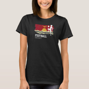 Football Kiribati Flag Womens Football Team Soccer T-Shirt