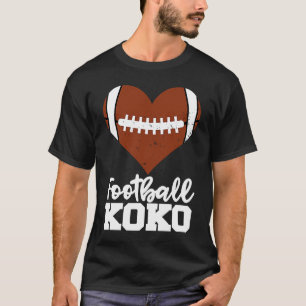Football Koko Football Heart Grandma Koko T-Shirt