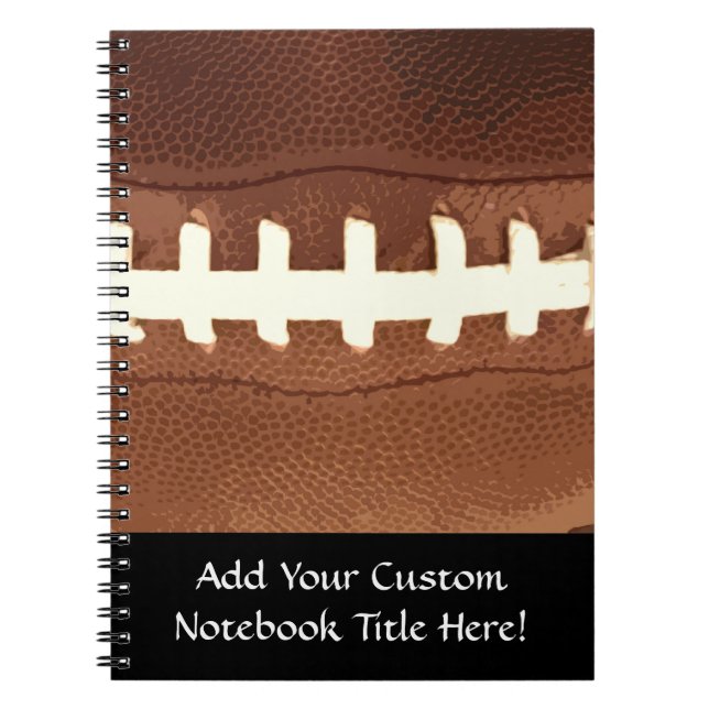 Football Laces Graphic Spiral Notebook (Front)
