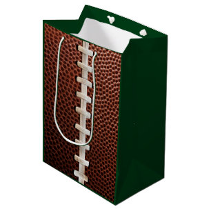 Football Laces Texture Green Medium Gift Bag
